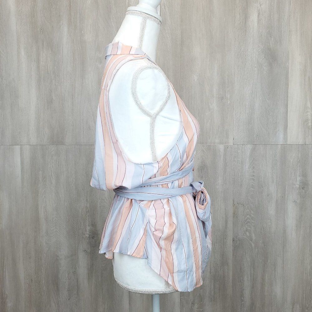 Free People Mackenzie Wrap Top in Ivory Combo - Picture 8 of 11